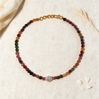 Tourmaline mix necklace, one pearl moment — that girl era