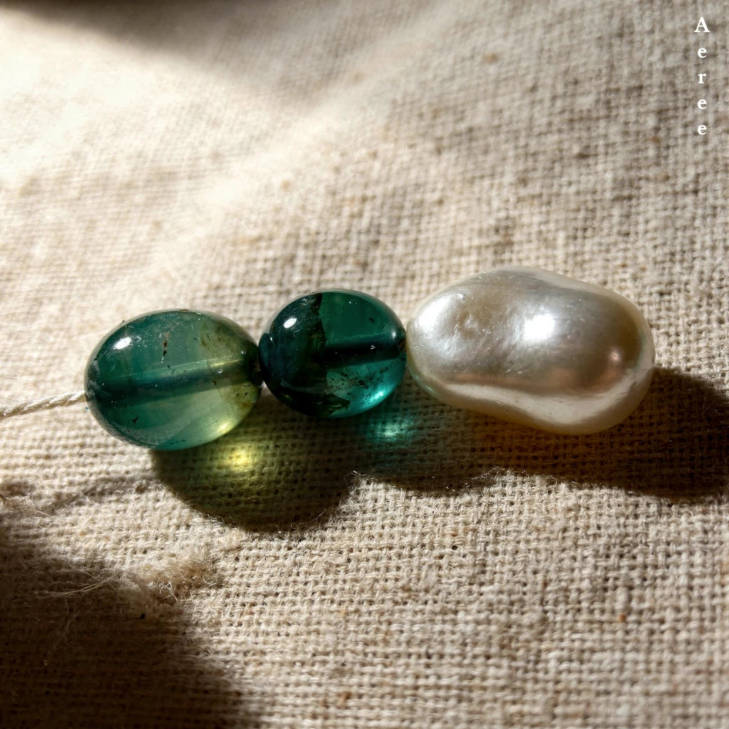 Green Moss Agate & Pearl Necklace — Your Everyday Nature Layer