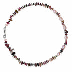 Mixed Tourmaline Chip Choker | Pink Freshwater Pearl | Genuine Gemstone